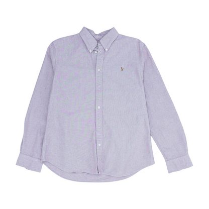 Mauve Solid Long Sleeve Button Down