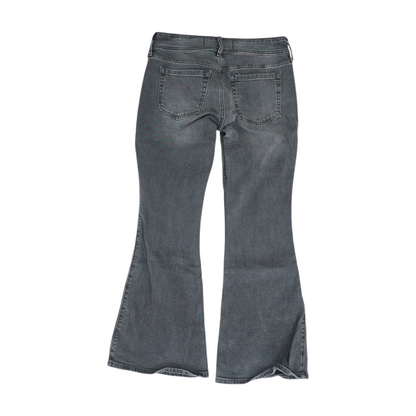 Gray Bell Bottom Jeans