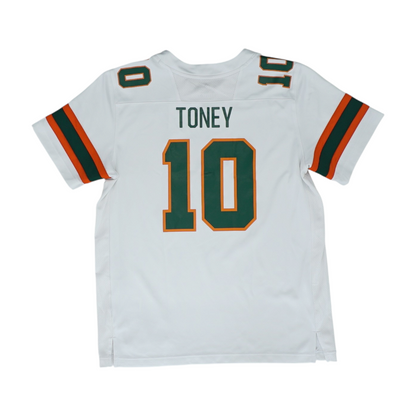 Men's White Miami Hurricanes Short Sleeve Jersey