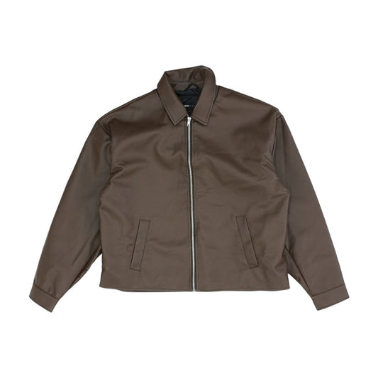 Brown Faux Leather Jacket