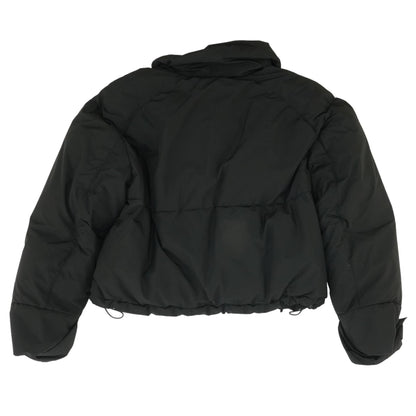 Black Solid Puffer Jacket