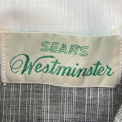 Vintage White Striped Short Sleeve Button Down