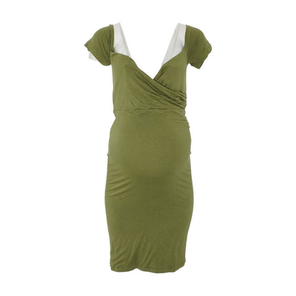 Green Maternity Midi Dress