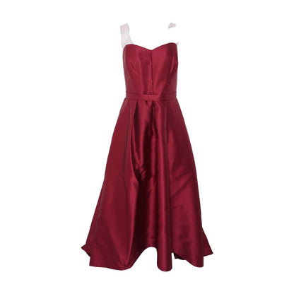 Maroon Formal Midi Dress