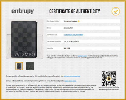Black Damier Graphite Passport Cover