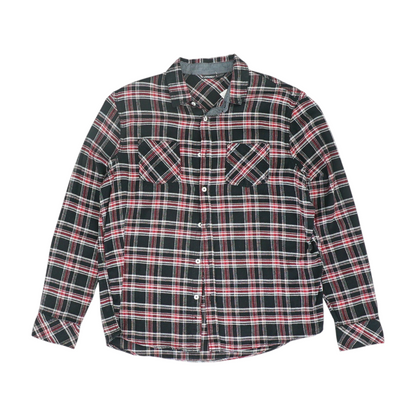 Black Plaid Flannel Button Down