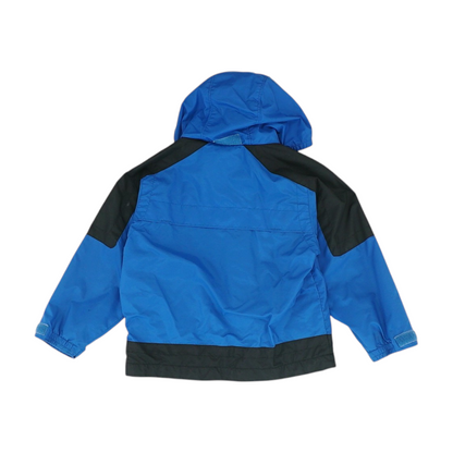Blue Color Block Rain Jacket