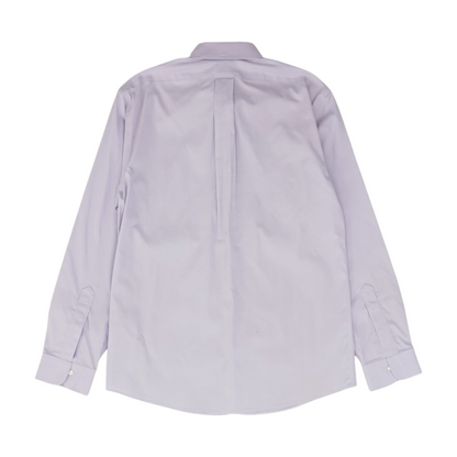 Purple Solid Long Sleeve Button Down