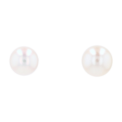 14K Yellow Gold Cultured Pearl Stud Earrings