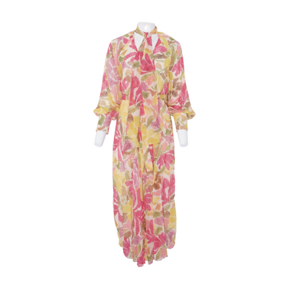 Multi Abstract Midi Dress