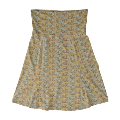 Multi Abstract Midi Skirt