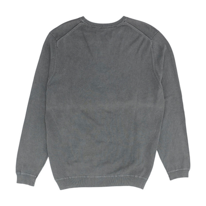 Gray Solid Pullover Sweater