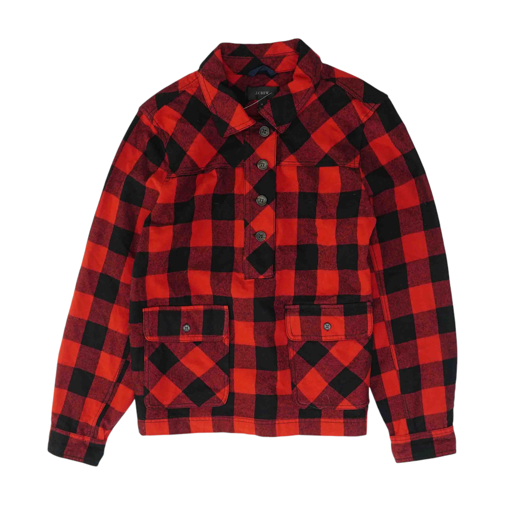 Red Plaid 1/4 Zip Pullover