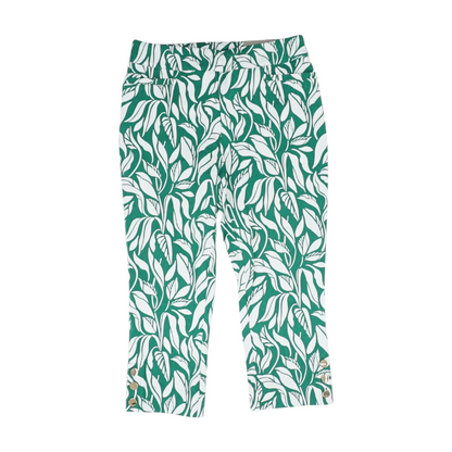 Green Floral Chino Capris