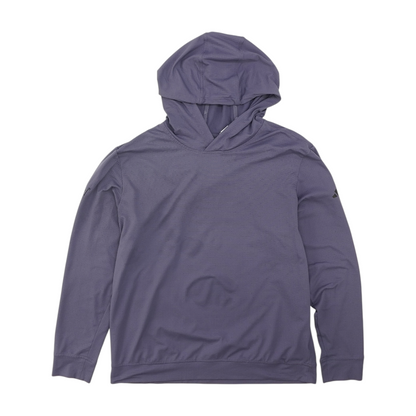 Blue Solid Hoodie Pullover