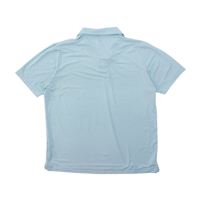 Blue Striped Short Sleeve Polo