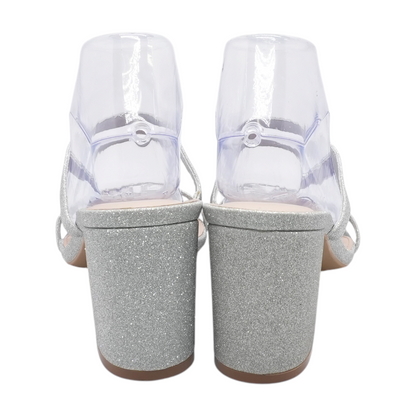 Silver Block Heels
