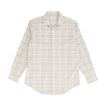 Gray Plaid Long Sleeve Button Down