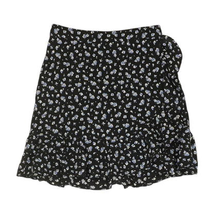Black Floral Mini Skirt