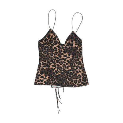 Brown Animal Print Blouse