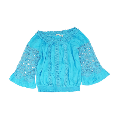 Blue Petite Blouse