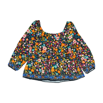 Black Plus Floral Blouse