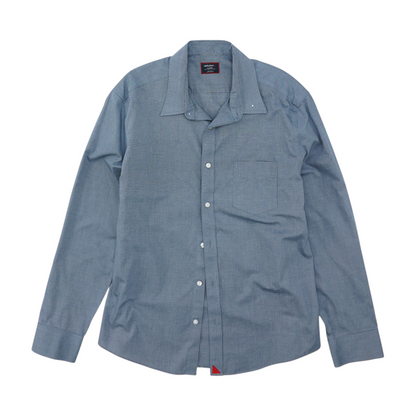 Navy Solid Long Sleeve Button Down