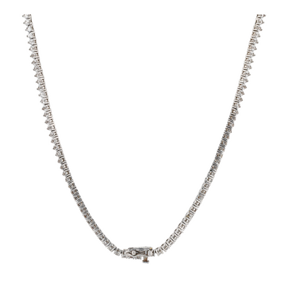 22 3/4 ctw Costume Synthetic Sapphire Tennis Necklace