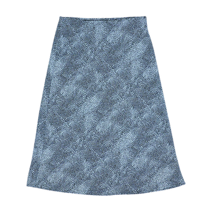 Beige Animal Print Midi Skirt
