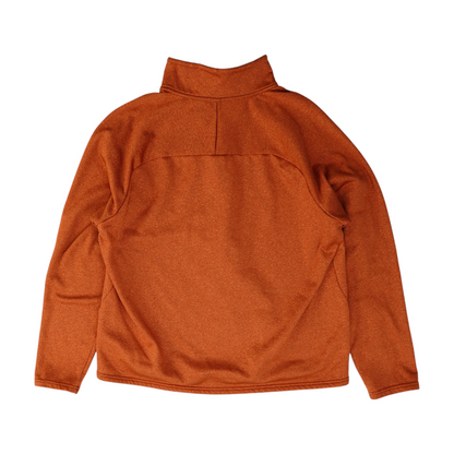 Orange Solid 1/4 Zip Pullover
