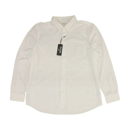 White Solid Long Sleeve Button Down