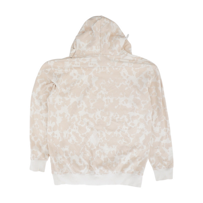 Beige Print Hoodie Pullover