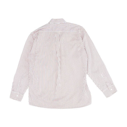 White Striped Long Sleeve Button Down