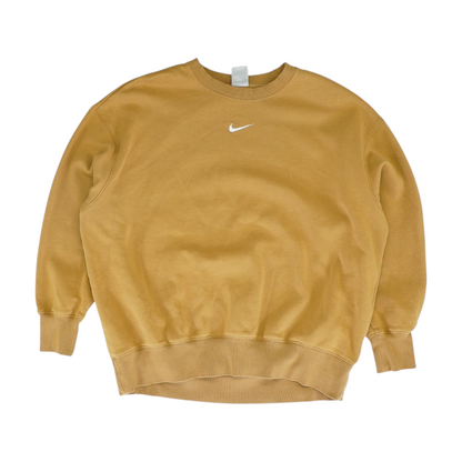Tan Solid Sweatshirt Pullover