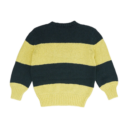 Yellow Striped Pullover Sweater
