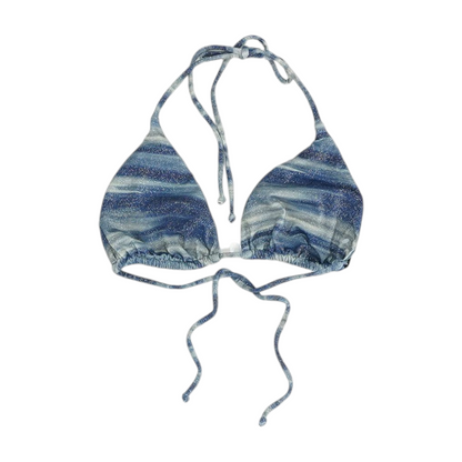 Blue Abstract Swim Top