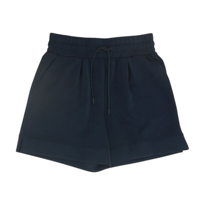 Navy Solid Knit Shorts