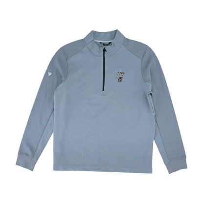 Gray Solid 1/4 Zip Pullover