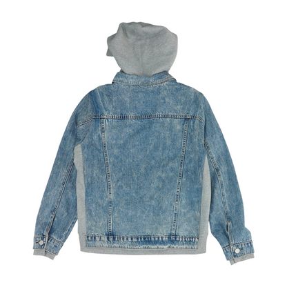 Blue Solid Denim Jacket