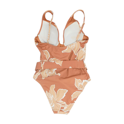 Brown Floral One-Piece
