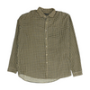 Beige Check Flannel Button Down