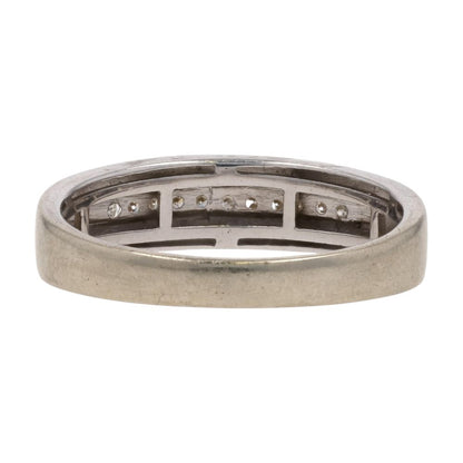 1/4 Ct 10K White Gold Channel Set Round Diamond Band