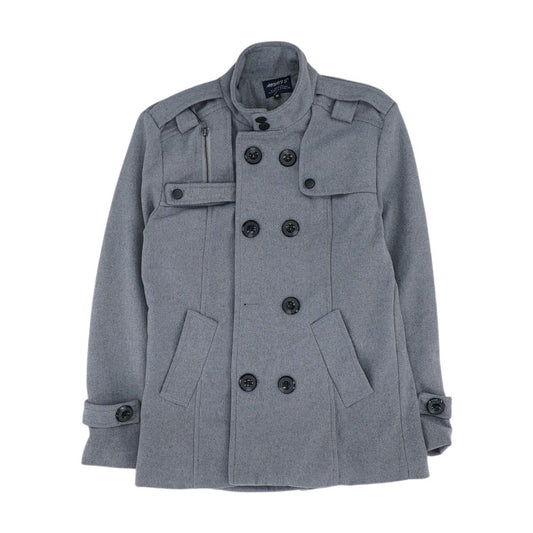 Gray Peacoat Coat