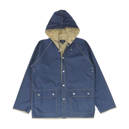 Navy Solid Rain Jacket
