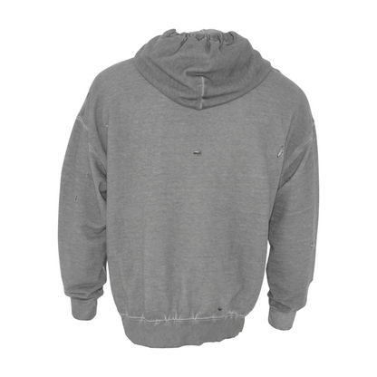 Gray DG Destroyed Hoodie