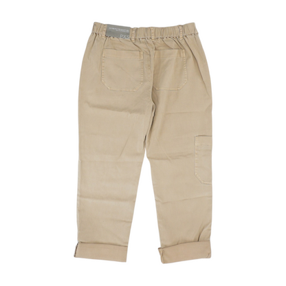 Khaki Solid 5-Pocket Capris