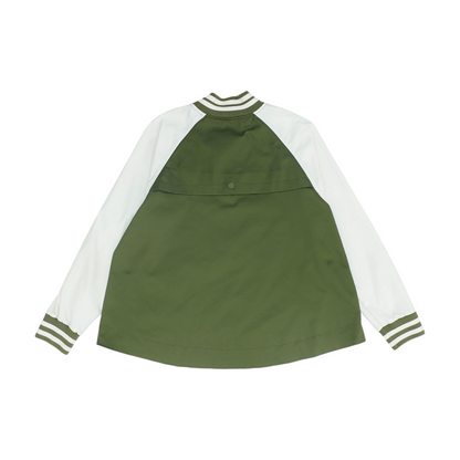 Green Color Block Jacket