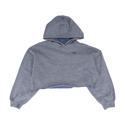 Blue Solid Hoodie Pullover