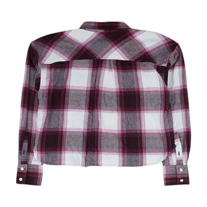 Magenta Plaid Flannel Button Down