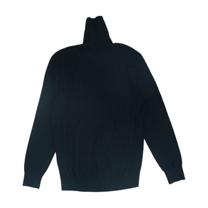 Black Solid Pullover Sweater